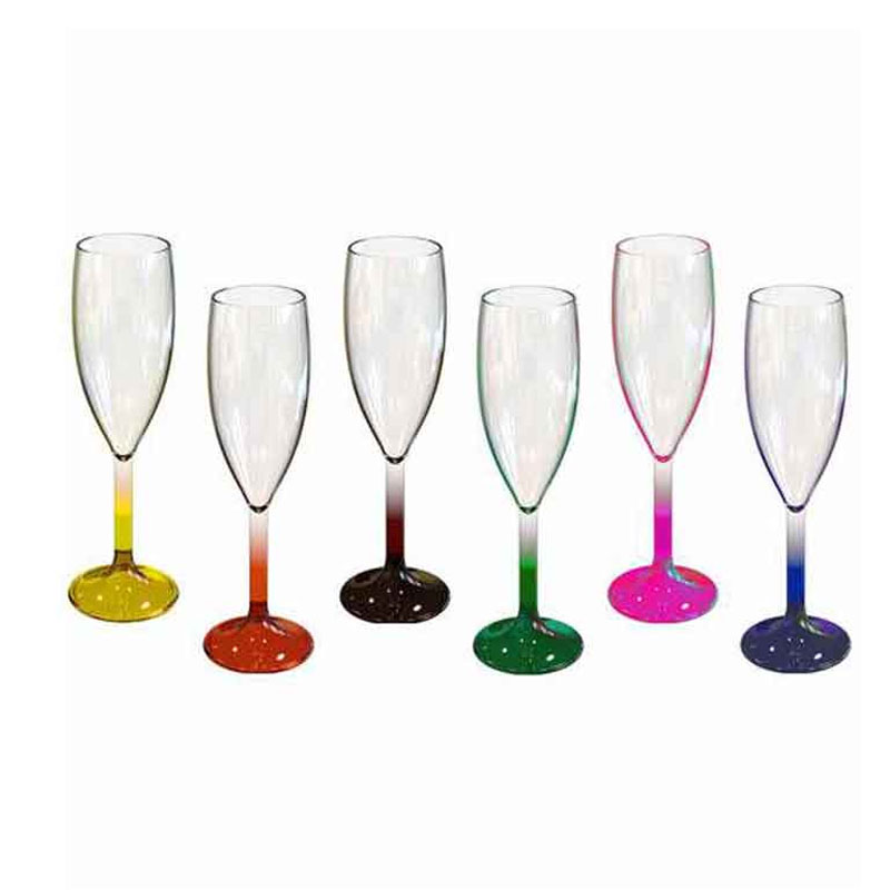 Rainbow Collection Champagne Flute - Set of 6