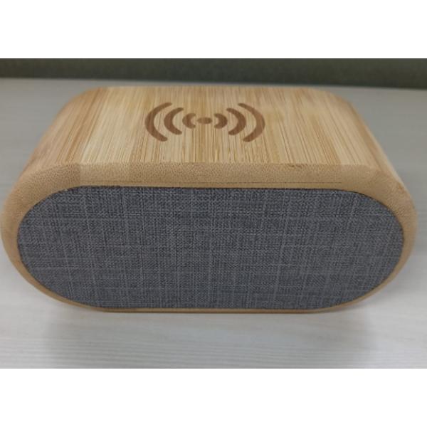 Bamboo Wireless Charger with Alarm Clock 