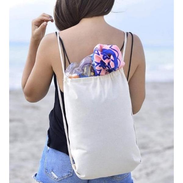 Smaller Footprint COTTON CINCH BAG