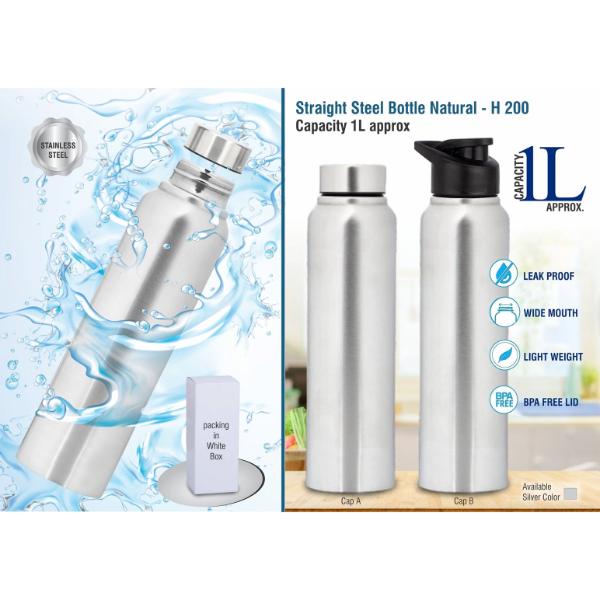 Straight Stainless Steel Bottle 