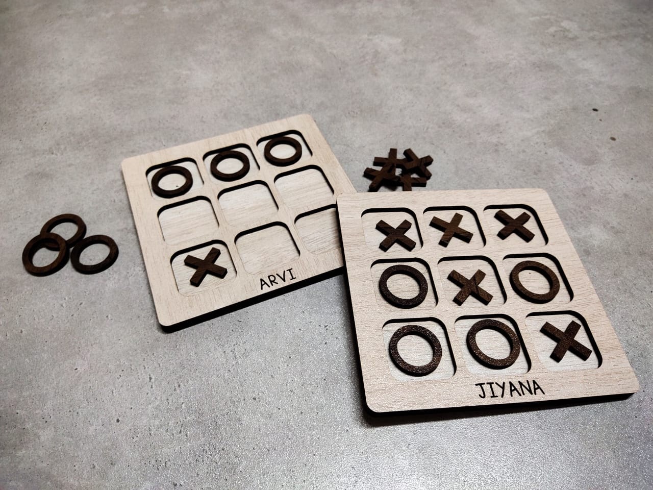 Wooden Board Game X and Zero
