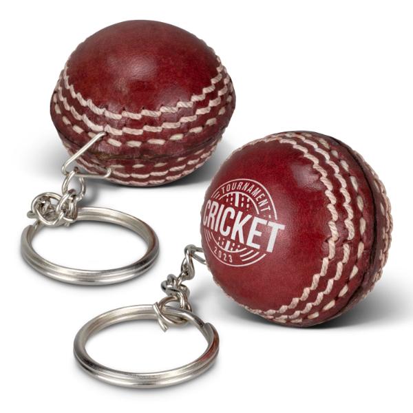 Mini Cricket Ball Keychain