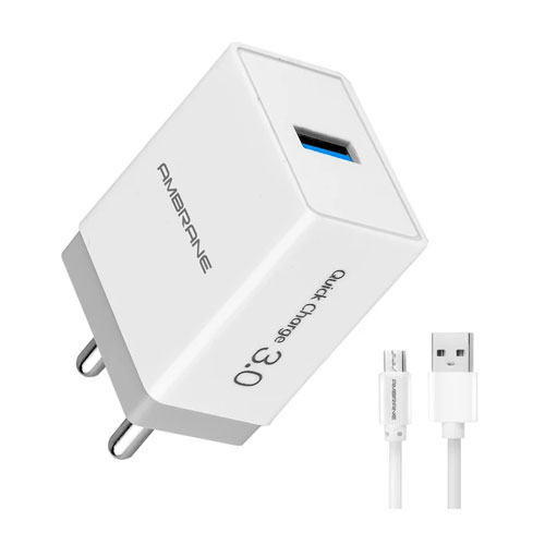 Ambrane AQC-56 Quick Charge 3 Enabled Wall Charger
