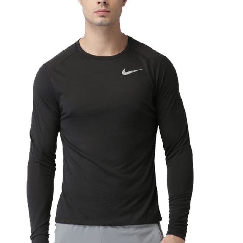 Nike Solid Round Neck T Shirt 