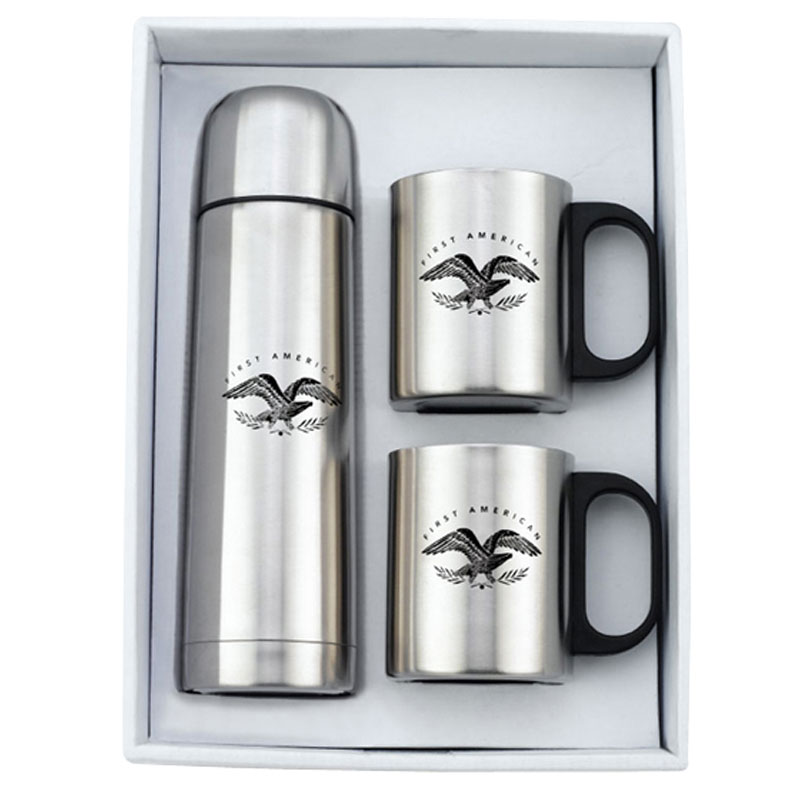 Stainless Steel Mugs and Thermo Set