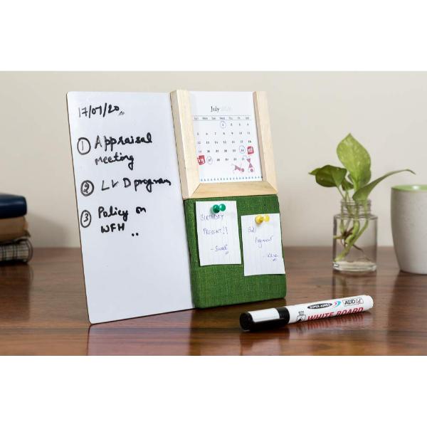 Wooden Calendar with Whiteboard and Fridge Magnet