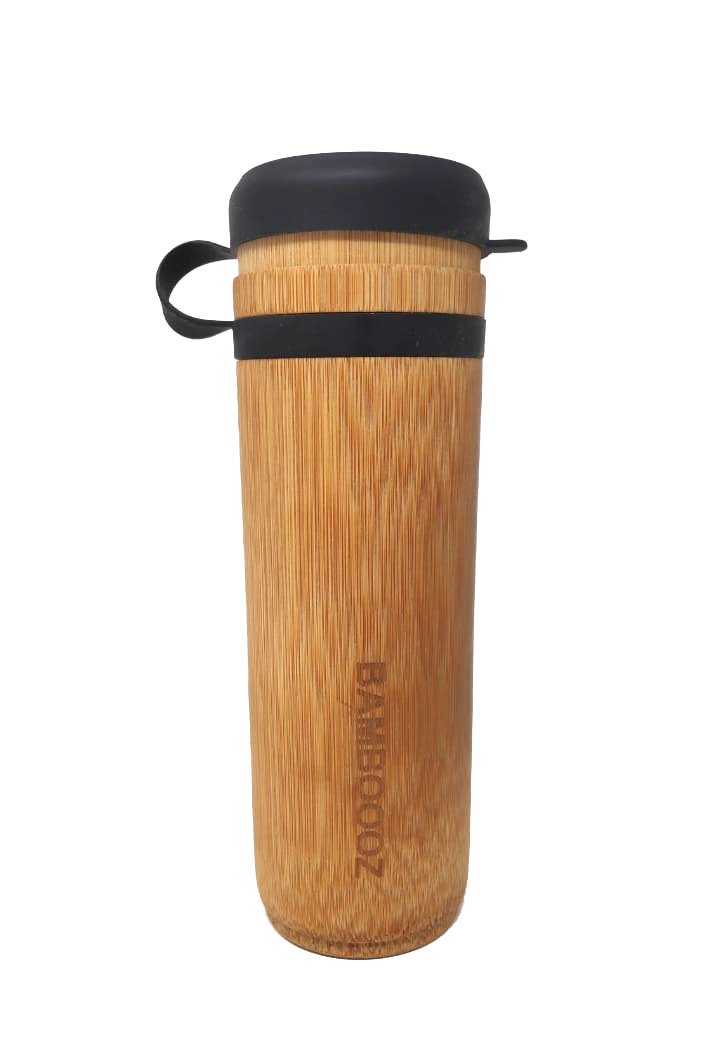 Bamboo Bottle with Silicone Cap- 100 Natural 