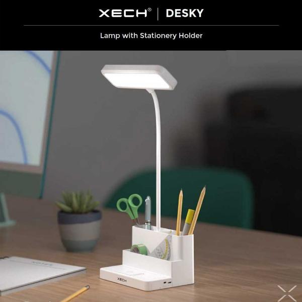 Xech Desky Lamp with Stationery Holder