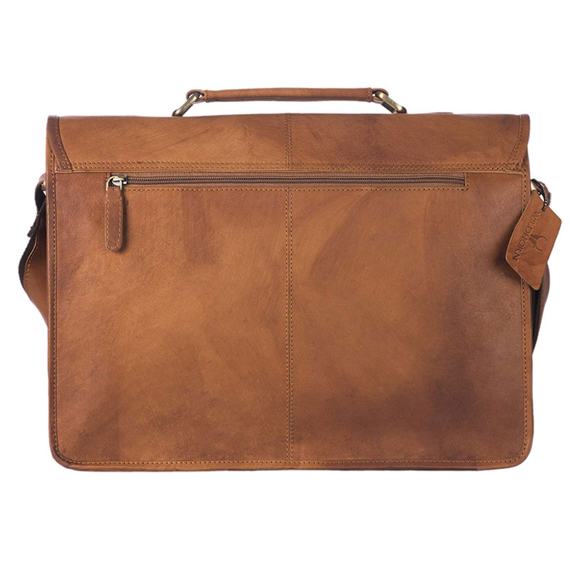 Wildhorn Leather 155 Inches Brown Tan Messenger Bag mb294