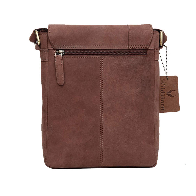 WildHorn Leather Brown Messenger Bag - 2 - Corporate Gifting | BrandSTIK