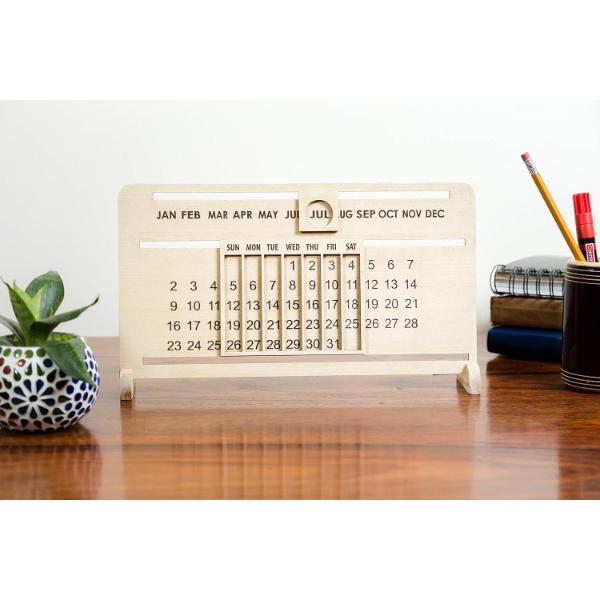 Wooden Calendar Manual Date Adjustment 