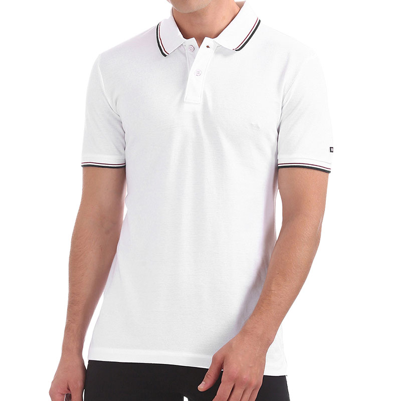 Arrow Solid Men Polo Neck White T-Shirt
