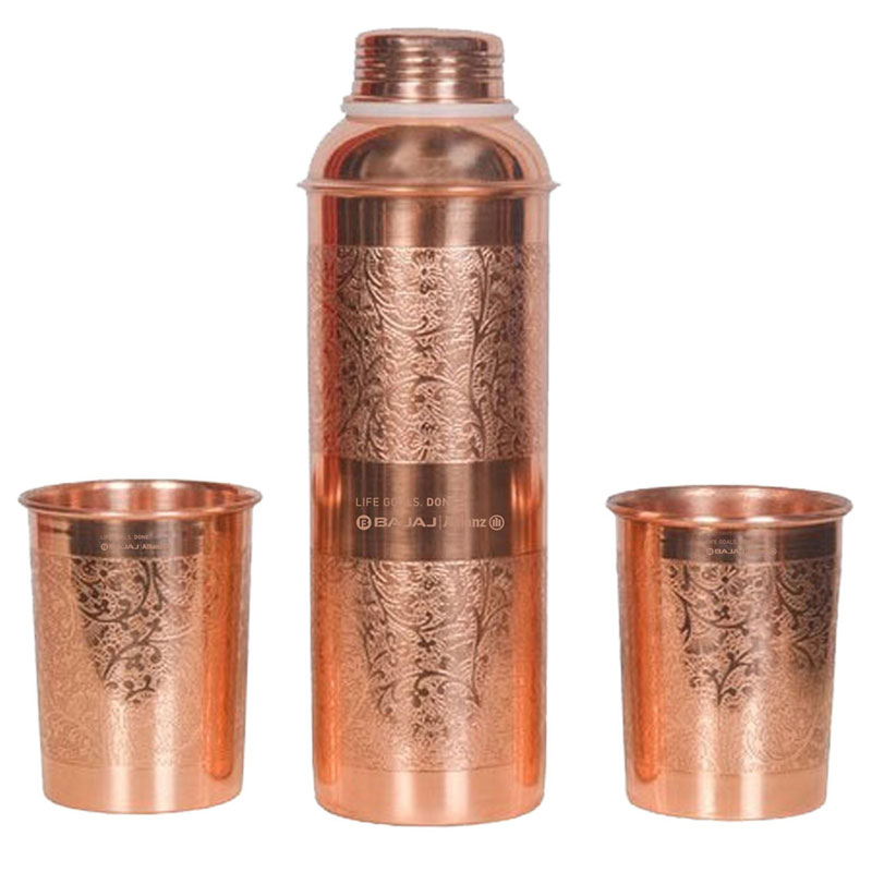 Copper Bottle With Set of 2 Glasses and Velvet Box – SAMPLE TODAY
