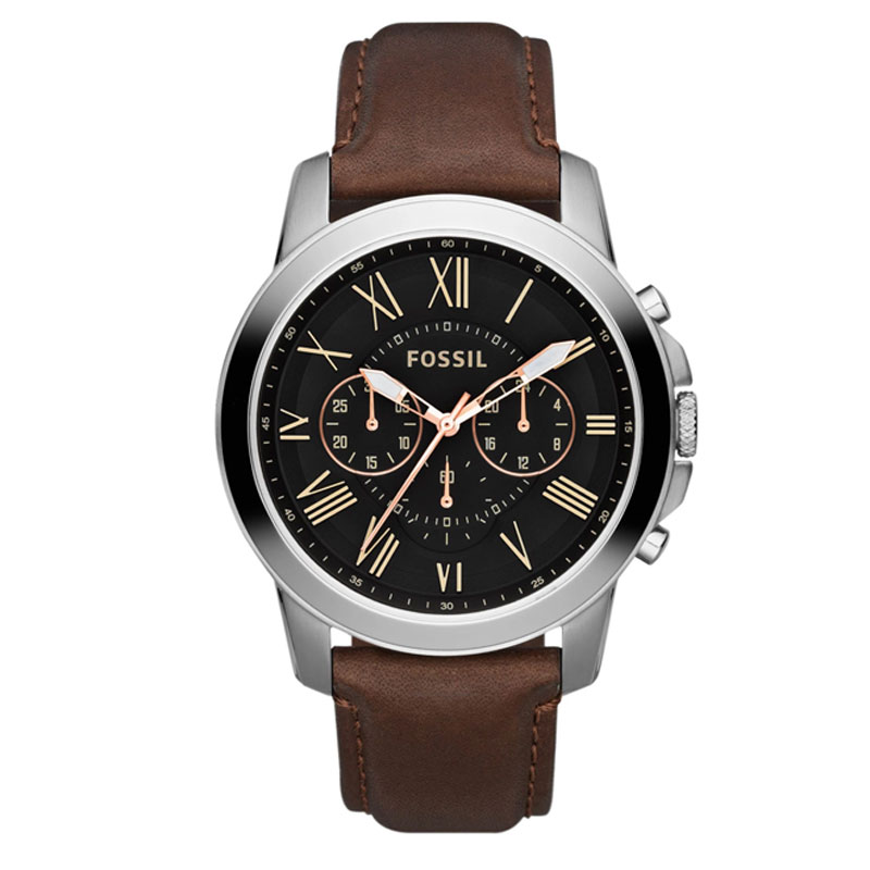 Fossil Grant  Brown Leather Mens Watch