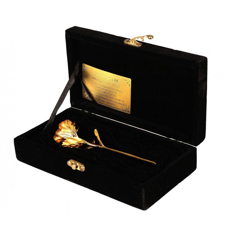 Gold Foil Rose In 24K Gold With Velvet Gift Box