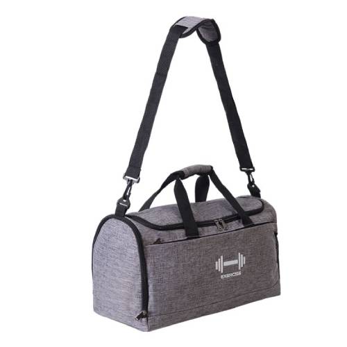 Sports gym bag with wet pocket and shoes compartment