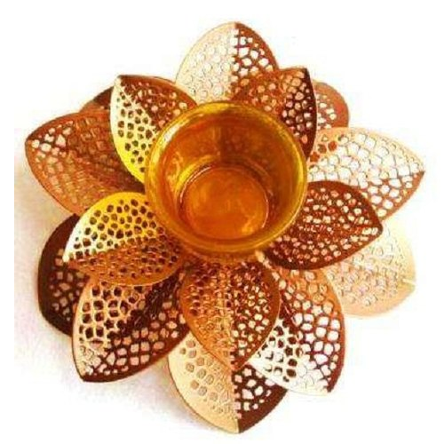 Table Top Round Colorful Flower Decorative Diya