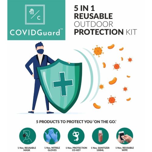 COVIDGuard 5 IN 1 Reusable Outdoor Protection Kit