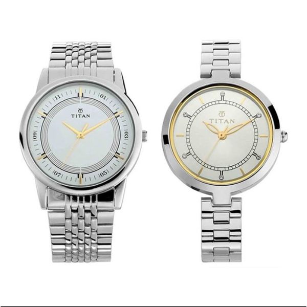 Titan Silver Dial Unisex Watch