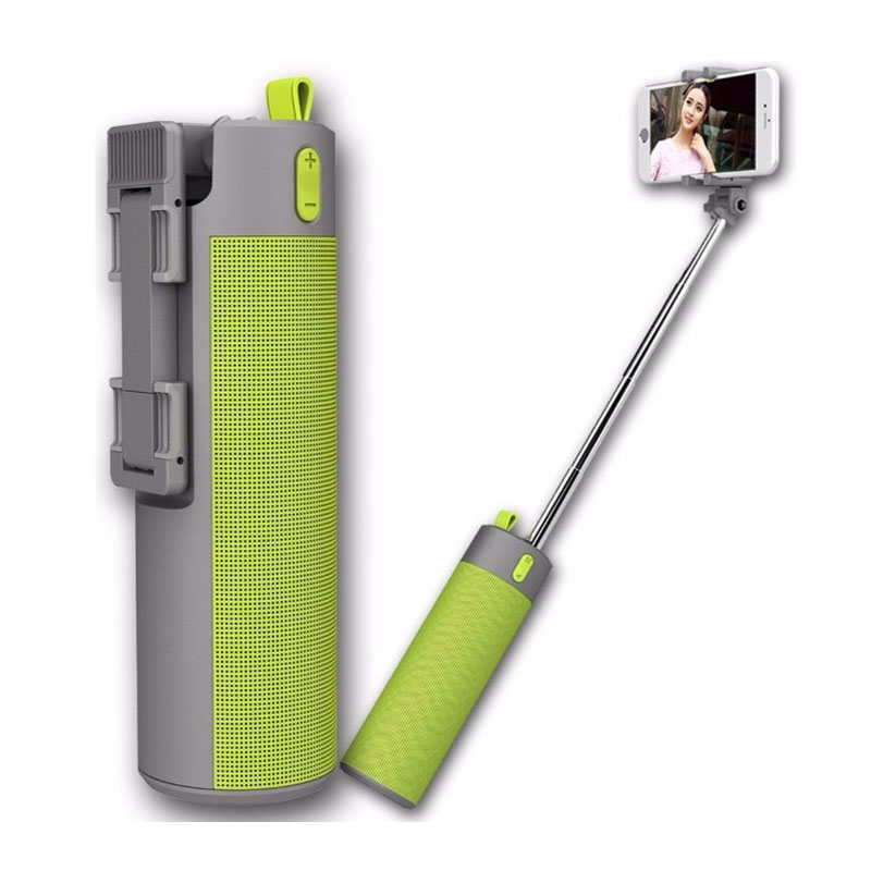 Wireless Speaker with Selfie Stick and Power bank