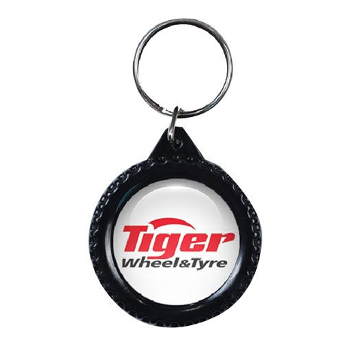 Tyre Key Ring With Domed Sticker