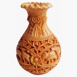 Wooden Deep Carved Vase